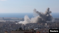 Shambulizi la majeshi ya Israeli dhidi ya malengo ya Hezbollah katika vitongoji vya Beirut, Lebanon.