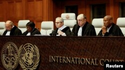 Mahakama ya Kimataifa ya sheria ikisikiliza kesi kuhusu athari za kisheria kwa Israel kukalia maeneo ya Wapalestina, Februari 21, 2024. Picha ya Reuters