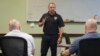 Christopher Day, a U.S. Border Patrol instructor and chaplain, directs a session at the Border Patrol Chaplain Academy on Nov. 20, 2024, in Dania Beach, Florida.