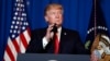 FILE - President Donald Trump speaks at Mar-a-Lago in Palm Beach, Florida, April 6, 2017, after the U.S. fired a barrage of cruise missiles into Syria in retaliation for a gruesome chemical weapons attack against civilians.