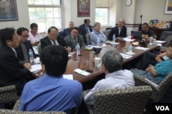 研討會在紐約大學城市學院舉行(美國之音方冰拍攝)