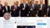 An illustration photo shows a portion of President Donald Trump's Twitter page.