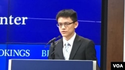 美國喬治華盛頓大學訪問研究員、密西根大學政治研究所博士生陳方隅 (美國之音鐘辰芳拍攝)