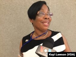 Hélène Gnionsahe, à Lomé, le 15 juillet 2017/ (VOA/Kayi Lawson)