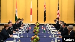 美日澳印四國外長2020年10月在東京會面（路透社）