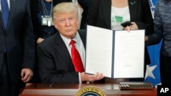 Le président Donald Trump à Washington, le 25 janvier 2017.