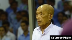 Kaing Guek Eav alias Duch on 8 June 2016 during his testimony in Case 002/02 against Khieu Samphan and Nuon Chea. (ECCC/Nhet Sok Heng)