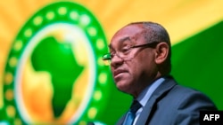 Le president de la CAF, Ahmad, lors de la 40e Assemblée générale de la CAF, Casablanca, Maroc, le 2 février 2018