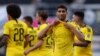 Achraf Hakimi de Dormund rend hommage à George Floyd après son but contre Paderborn, Allemagne, le 31 mai 2020.