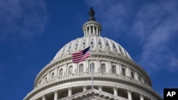 Американський прапор майорить на будівлі Конгресу США.