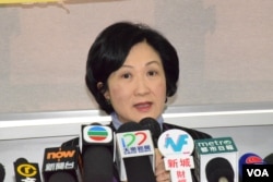 香港新民黨主席、立法會議員葉劉淑儀。(美國之音湯惠芸)