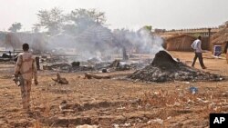 Bentiu, Soudan du Sud, après un raid de l'aviation soudanaise, le 14 avril 2012.