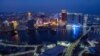 (FILES) This file photo taken on January 30, 2020 shows a general view of Macau city from the observation deck of Macau Tower. - Macau's gaming revenue was virtually wiped out in April 2020 as casinos suffered their worst month on record owing to…