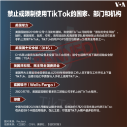 禁止或限制使用TikTok的國家，部門和機構