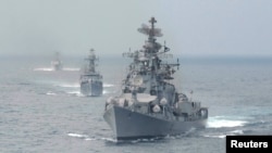 印度軍艦(資料圖片)