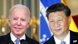 FILE - Rais Joe Biden na Rais Xi Jinping in Brasília, Brazil, Nov. 13, 2019.