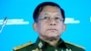 រូប​ឯកសារ៖ នាយ​ឧត្តមសេនីយ៍ Min Aung Hlaing មេបញ្ជាការ​របប​យោធាភូ​មា​ ចូល​រួម​សន្និសីទ​មួយ​នៅ​ទី​ក្រុង​មូស្គូ​ប្រទេស​រុស្ស៊ី​កាល​ពី​ថ្ងៃ​ទី​២៣ ខែ​មិថុនា ឆ្នាំ​២០២១។