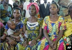 Des femmes du camp de déplacés de Kitchanga, dans l'Est de la RDC (Archives) photo)