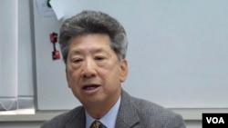 行政會議成員湯家驊不反對港府擱置修訂《逃犯條例》。(美國之音湯惠云)