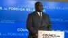 Le président Félix Tshisekedi de la RDC lors d'une conférence au Conseil sur les relations étrangères, Washington, le 4 avril 2019. (VOA/Eddy Isango)