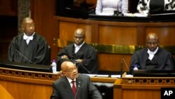 Jacob Zuma au Parlement sud-africain, le 11 février 2016 à Cape Town. (AP Photo/Schalk van Zuydam, Pool))