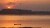 The Mekong River flows by Vientiane, Laos. (R. Corben for VOA)