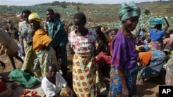 Des femmes sur le marché d'un camp de déplacés à 40 km de Bunia (Archives)
