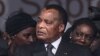Le président congolais Denis Sassou Nguesso, lors des funérailles de Winnie Madikizela Mandela au stade d'Orlando, à Johannesburg, 14 avril 2018.