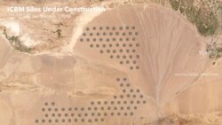 行星實驗室2021年6月4日的衛星照片顯示在中國玉門附近建有類似於洲際彈道導彈發射井陣地。 （美聯社）