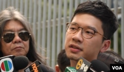 香港眾志常委羅冠聰。（美國之音湯惠芸）