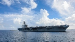 美國尼米茲號航母2020年6月24日停靠關島（美國海軍照片）