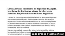 Carta a José Eduardo dos Santos