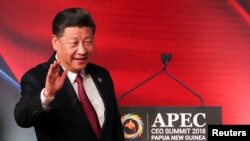 中國國家主席習近平2018年11月17日出席APEC工商領袖峰會（路透社）