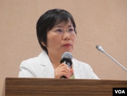 台灣執政黨民進黨立委劉世芳(美國之音張永泰拍攝)