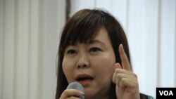 香港家長聯會會長李偲嫣反對佔中議題進入校園