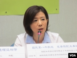 台灣執政黨國民黨立委王育敏（美國之音張永泰拍攝）