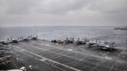 美國海軍尼米茲號航空母艦在孟加拉灣參加印度、日本和美國的三邊演習。(2017年7月17日)