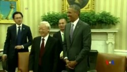 2015-07-08 美國之音視頻新聞:奧巴馬與越共總書記進行歷史性會面