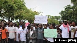 Des milliers de manifestants se sont rassemblés pour protester contre la gouvernance du président George Weah à Monrovia le 7 juin 2019.