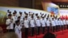 香港在高度戒備下舉行建國70週年國慶升旗