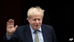 英國首相約翰遜一周前宣布全國實施居家限制令 （資料照片）