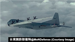 中國運八反潛機(照片來源：台灣國防部推特@MoNDefense)