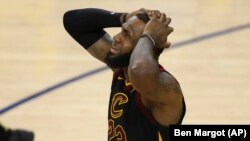 LeBron James lors des finales NBA contre les Golden State Warriors, USA, le 31 mai 2018 