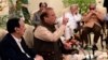 This photo released by Pakistan's Muslim League shows ousted Pakistani Prime Minister Nawaz Sharif addressing party members in Islamabad, Pakistan, July 29, 2017.