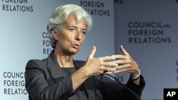 Christine Lagarde au Conseil des Affaires étrangère, à New York, le 26 juillet 2011.