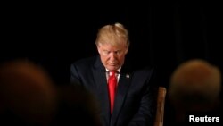 លោក​ Donald Trump បេក្ខជន​​ប្រធានាធិបតី​ស.រ.អា​ខាង​គណបក្ស​សាធារណរដ្ឋ។ 