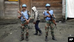 Des Casques bleus parouillent à Goma