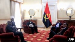 Les présidents rwandais Paul Kagame, ougandais Yoweri Museveni, Joao Lourenço de l'Angola et Felix Tshisekedi de la RDC.