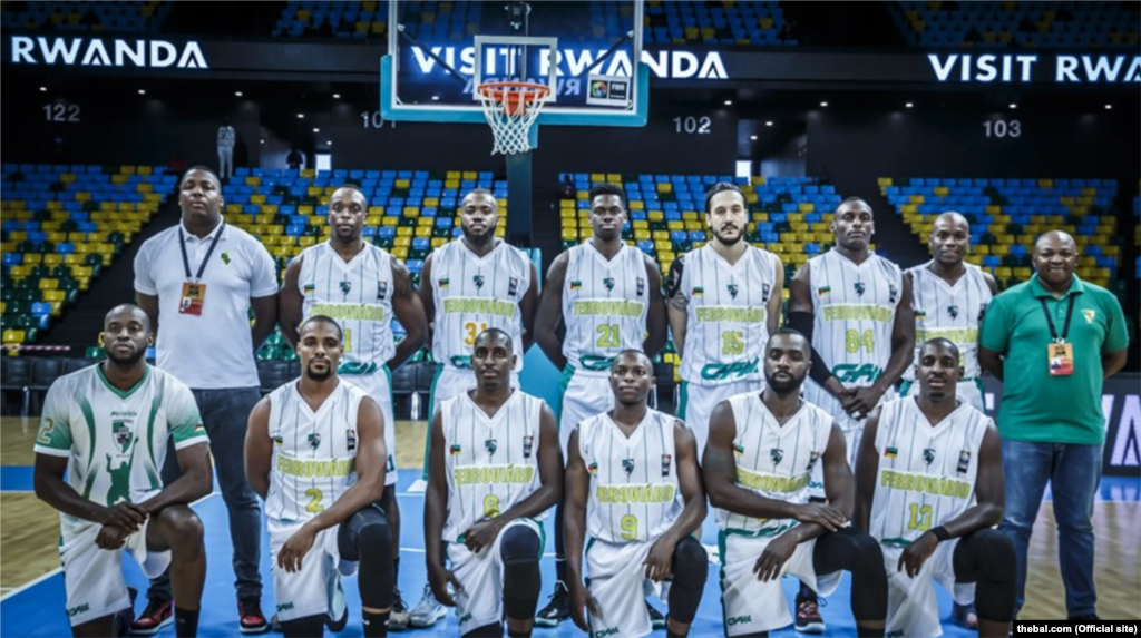 Ferroviário de Maputo, equipa moçambicana de basquetebol que participa na BAL em Kigali, Ruanda