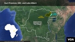 Ramani ya DRC, jimbo la Ituri